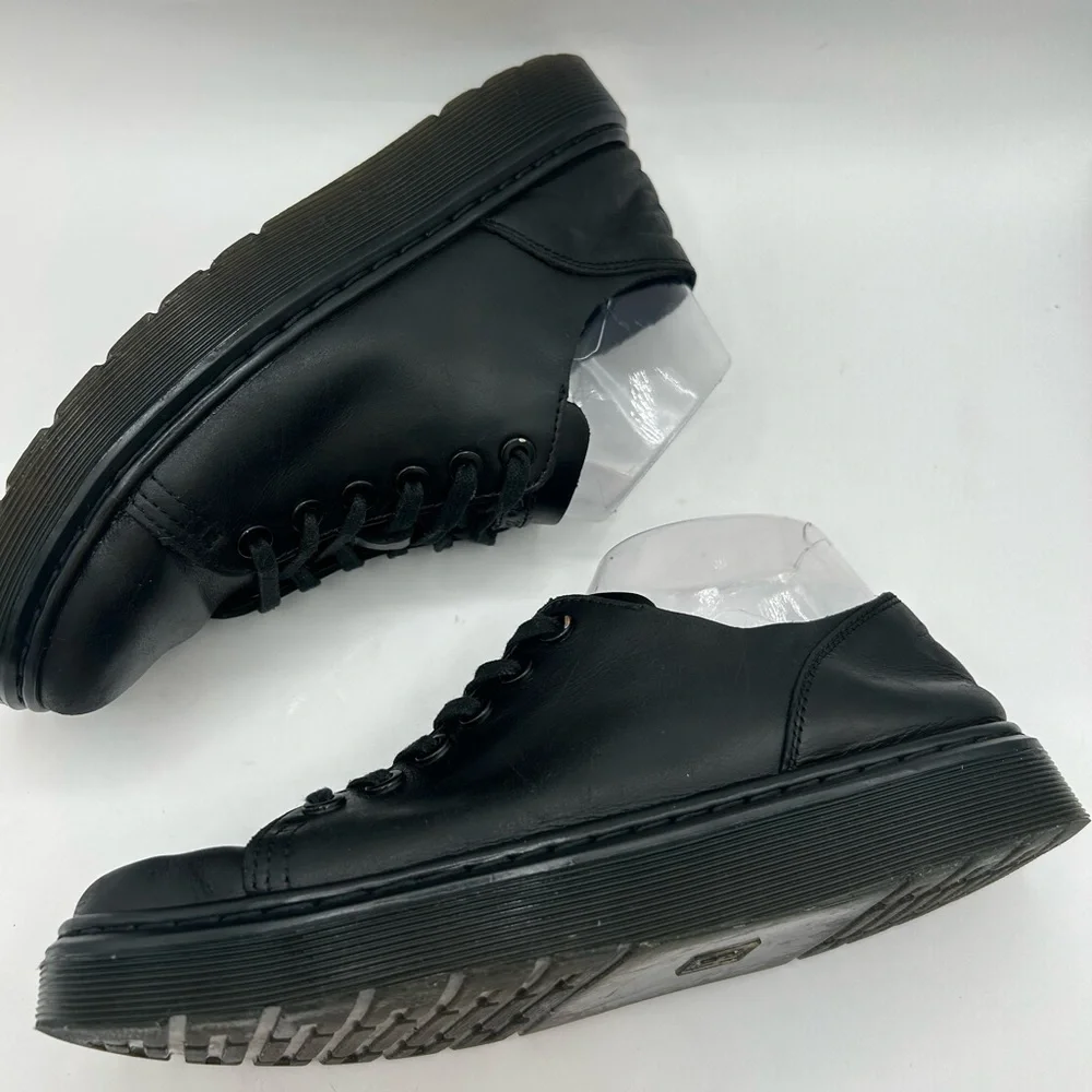 Dr. Martens Docs Dante 6 Eye Leather Shoes in Black Sneaker, Grunge Y2K men’s 6 - Picture 9 of 13